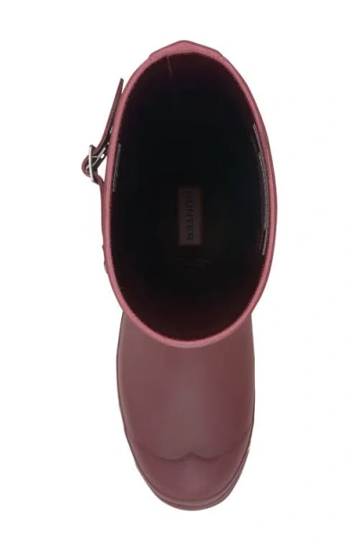 Hunter Original Tall Waterproof Rain Boot In Dark Red