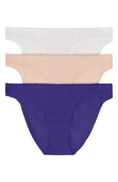 On Gossamer 3-pack Cotton Hip Bikinis In Multi