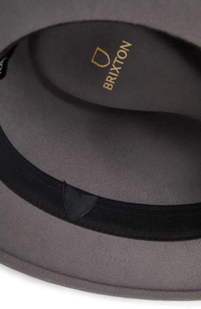 Brixton Messer Fedora Hat In Grygr