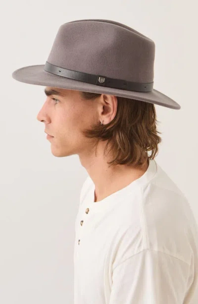 Brixton Messer Fedora Hat In Grygr