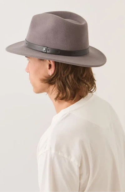 Brixton Messer Fedora Hat In Grygr