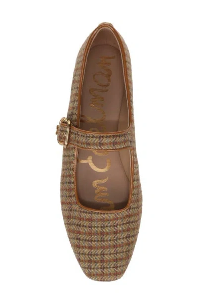 Sam Edelman Michaela Mary Jane Flat In Honey Multi