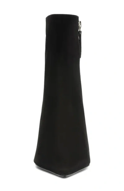Schutz Mikki Mid Pointed Toe Bootie In Black Suede