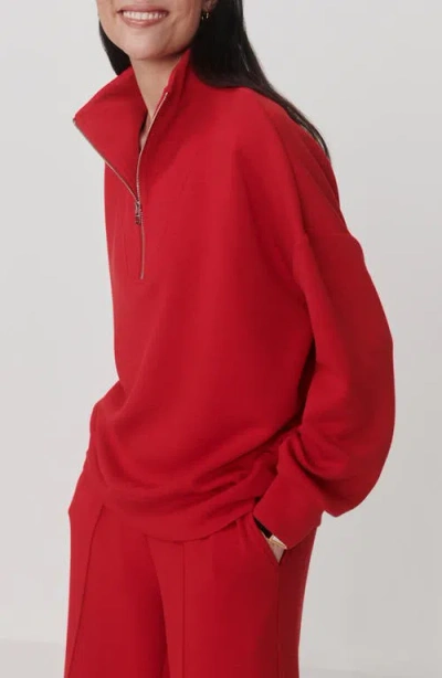 Varley Hawley Half-zip Sweatshirt In Red