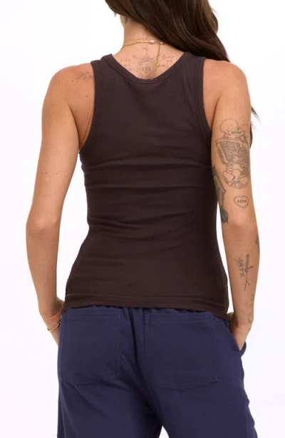 Threads 4 Thought Bailey Feather Ribbed Tank In Burgundy