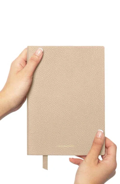 Maison De Sabre Maison De Sabré Leather Notebook In Saharan Nude