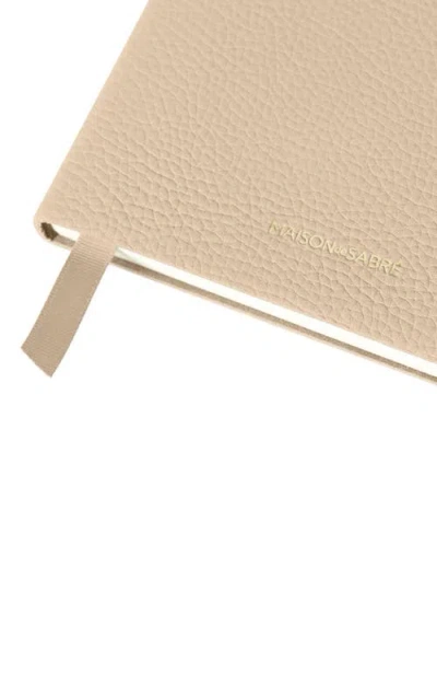 Maison De Sabre Maison De Sabré Leather Notebook In Saharan Nude