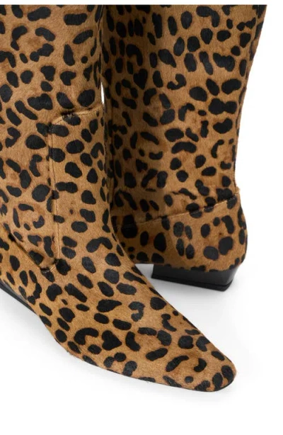 Staud Wally Flat Knee High Boot In Cheetah