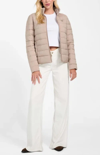 Guess Diann Puffer Jacket In Neutral