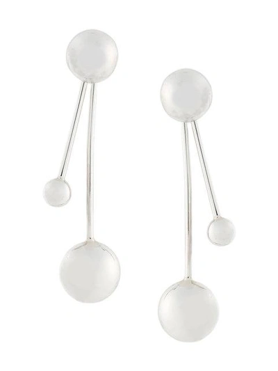 Shop Pamela Love Satellite Double Strand Earrings In Metallic