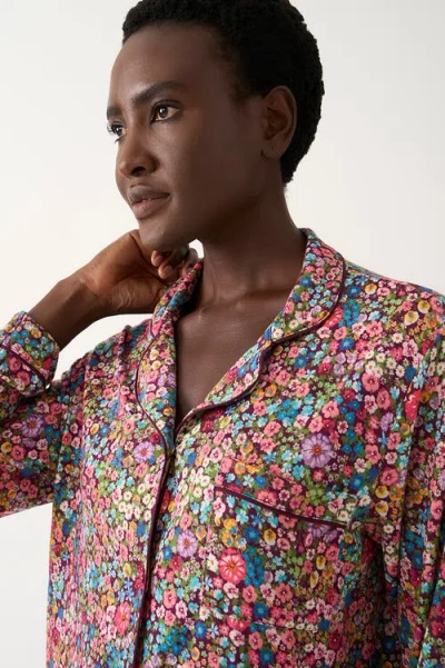 Stripe & Stare Long Pyjama Set In Multi