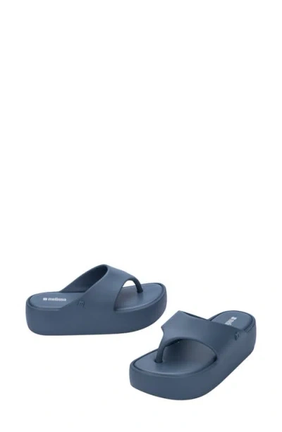 Melissa Free Platform Flip Flop In Blue