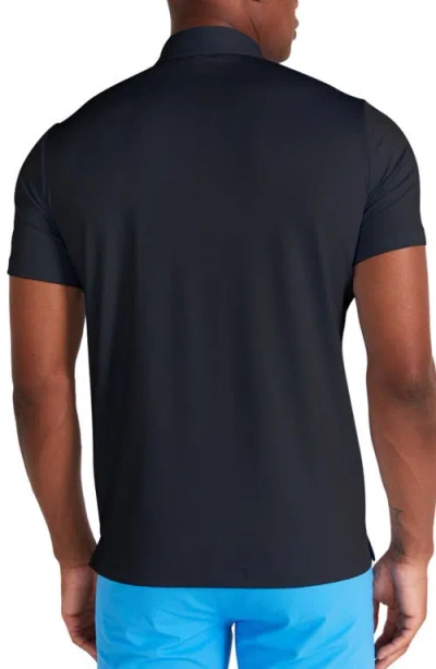 Redvanly Alpine Solid Performance Polo In Black