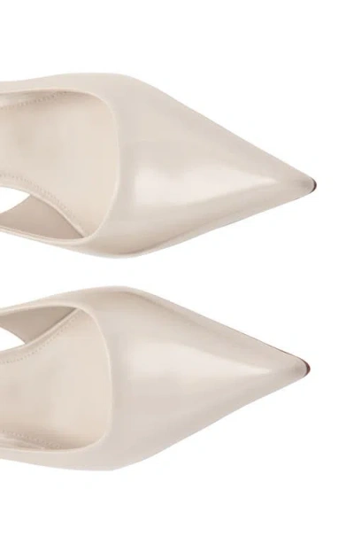 Mango Pointed Kitten Heel Pump In White