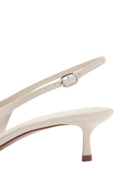 Mango Pointed Kitten Heel Pump In White