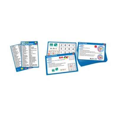 Junior Learning 50 Dice Activities Learning Game In Blue