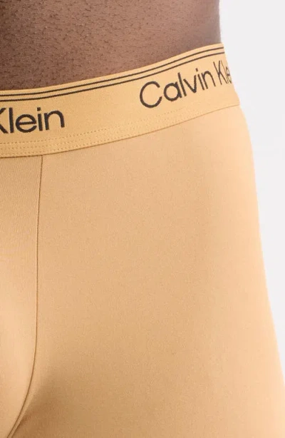 Calvin Klein Assorted 3-pack Microfiber Boxer Briefs In Bronze Flash/black/olive Night