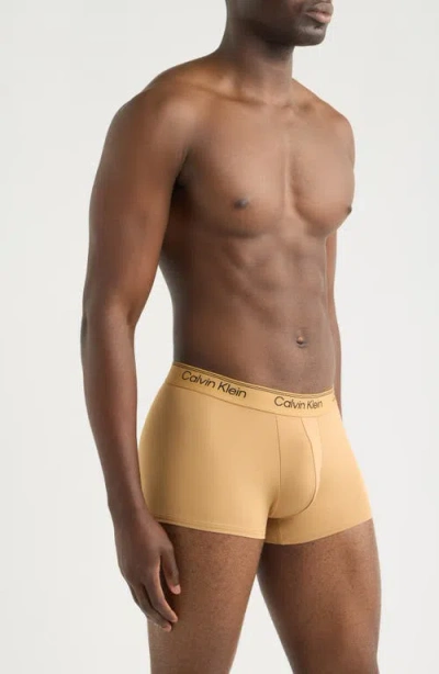 Calvin Klein 3-pack Microfiber Boxer Briefs In Bronze Flash/black/olive Night