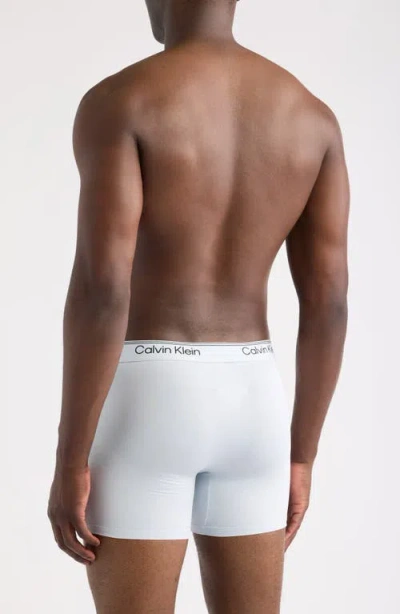 Calvin Klein Assorted 3-pack Microfiber Boxer Briefs In Convoy/dot Dark Saph/pl Air