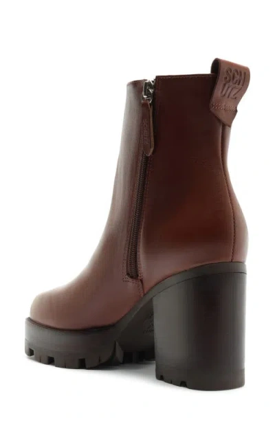 Schutz 240 Platform Boot In Warm Toffee
