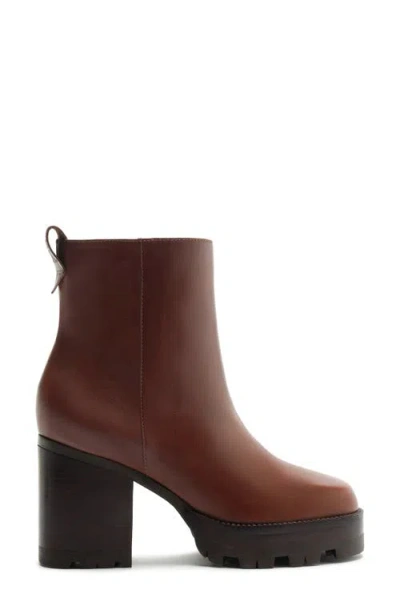 Schutz 240 Platform Boot In Warm Toffee