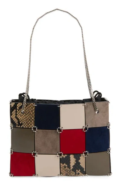 Khaite Mini Emma Patchwork Tote In Ruby Multi 695