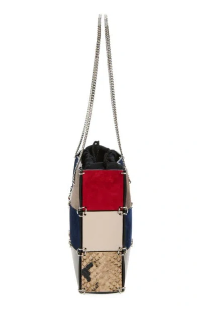 Khaite Mini Emma Patchwork Tote In Ruby Multi 695