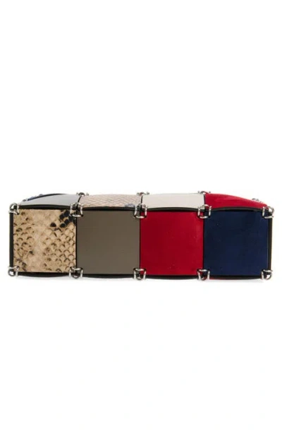 Khaite Mini Emma Patchwork Tote In Ruby Multi 695