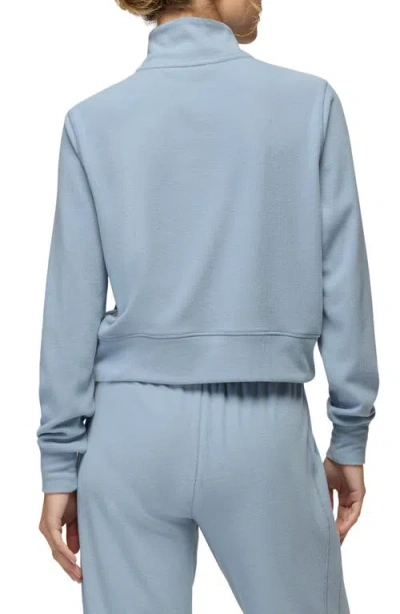 Prana Willow West Crop Half-zip Sweatshirt In Blue