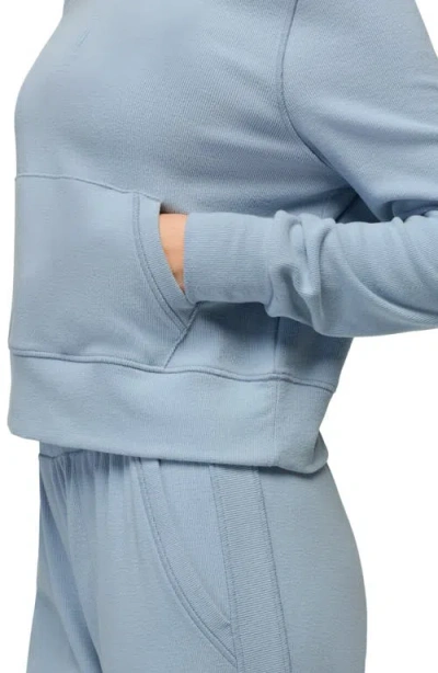 Prana Willow West Crop Half-zip Sweatshirt In Blue