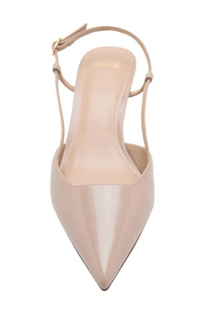 Mango Slingback Pointed Toe Pump In Beige