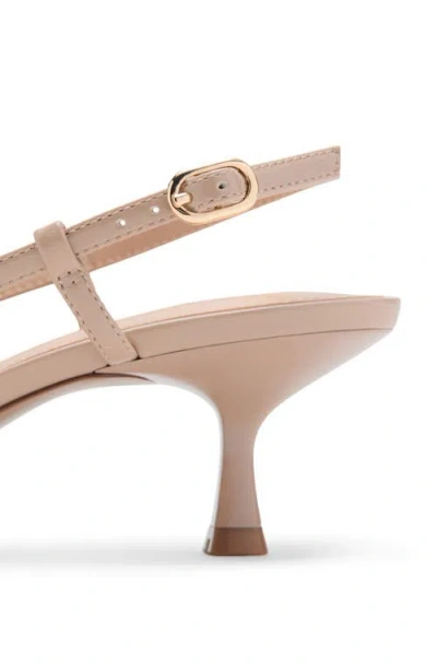 Mango Slingback Pointed Toe Pump In Beige
