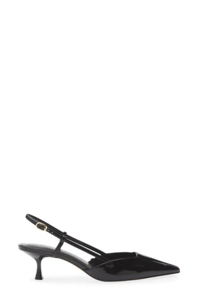 Mango Slingback Pointed Toe Pump In Black