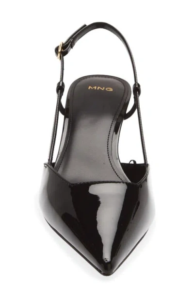 Mango Slingback Pointed Toe Pump In Black