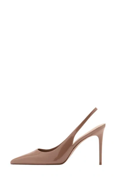 Mango Mica Pointed Toe Slingback Pump In Beige