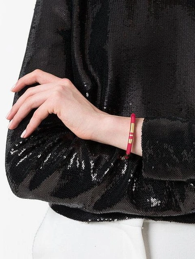 Shop Aurelie Bidermann Pivoine Resin Inlay Positano Bracelet In Metallic