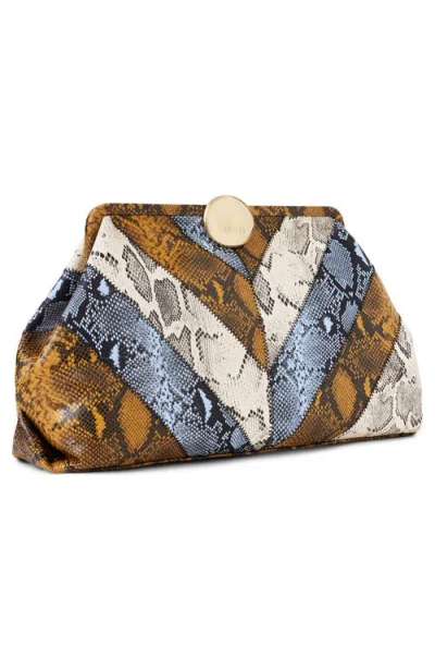 Aimee Full Circle X-large Clutch In Snake Multi