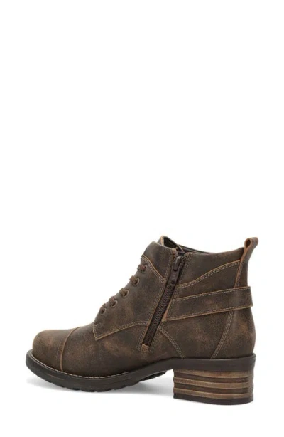 Taos Mini Crave Ankle Boot In Brown Distressed