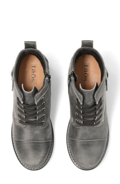 Taos Mini Crave Ankle Boot In Charcoal Distressed