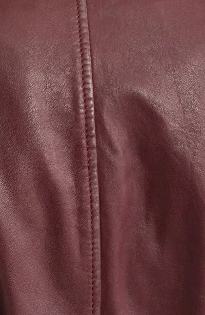Mauritius Sofia Lambskin Moto Jacket In Wine