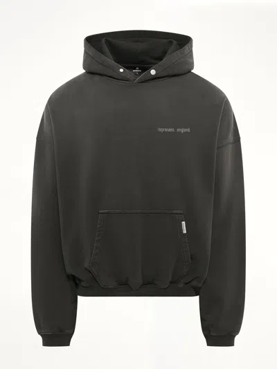 Represent Mens Brand-print Relaxed-fit Cotton Hoody Ash Xs In Grey