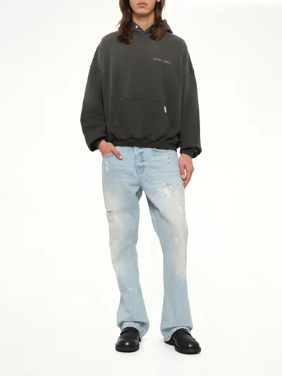Represent Mens Brand-print Relaxed-fit Cotton Hoody Ash Xs In Grey