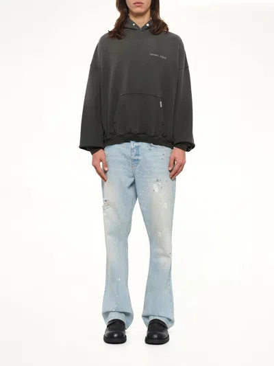 Represent Mens Brand-print Relaxed-fit Cotton Hoody Ash Xs In Grey