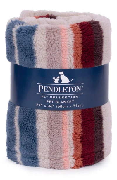 Pendleton High Pile Fleece Crate Blanket In Multi