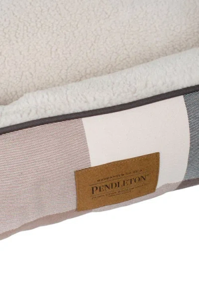 Pendleton Block Plaid Kuddler Dog Bed In Brown