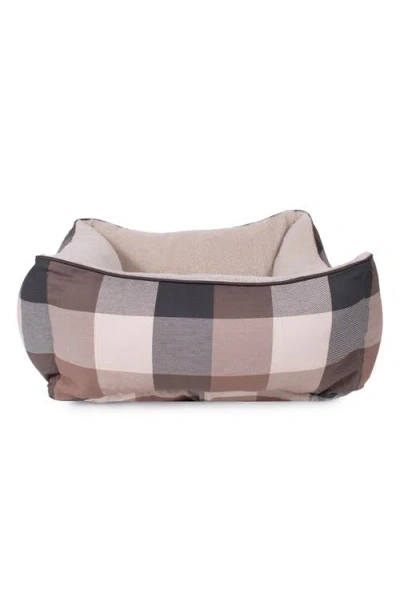 Pendleton Block Plaid Kuddler Dog Bed In Brown