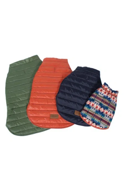 Pendleton Puffer Dog Coat In Black