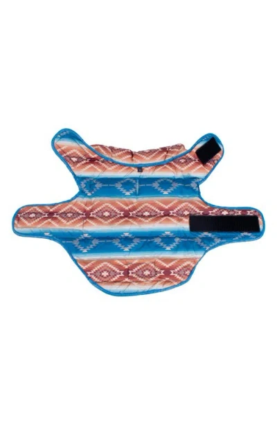 Pendleton Puffer Dog Coat In Blue