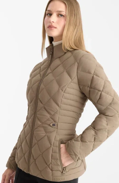 Mackage Vik Diamond Quilted Recycled Down Jacket In Neutral