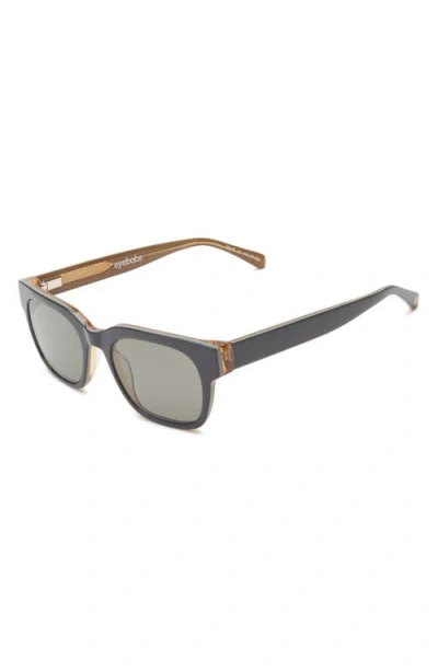Eyebobs Numero Uno 49mm Rectangular Polarized Sunglasses In Black/grey/amber